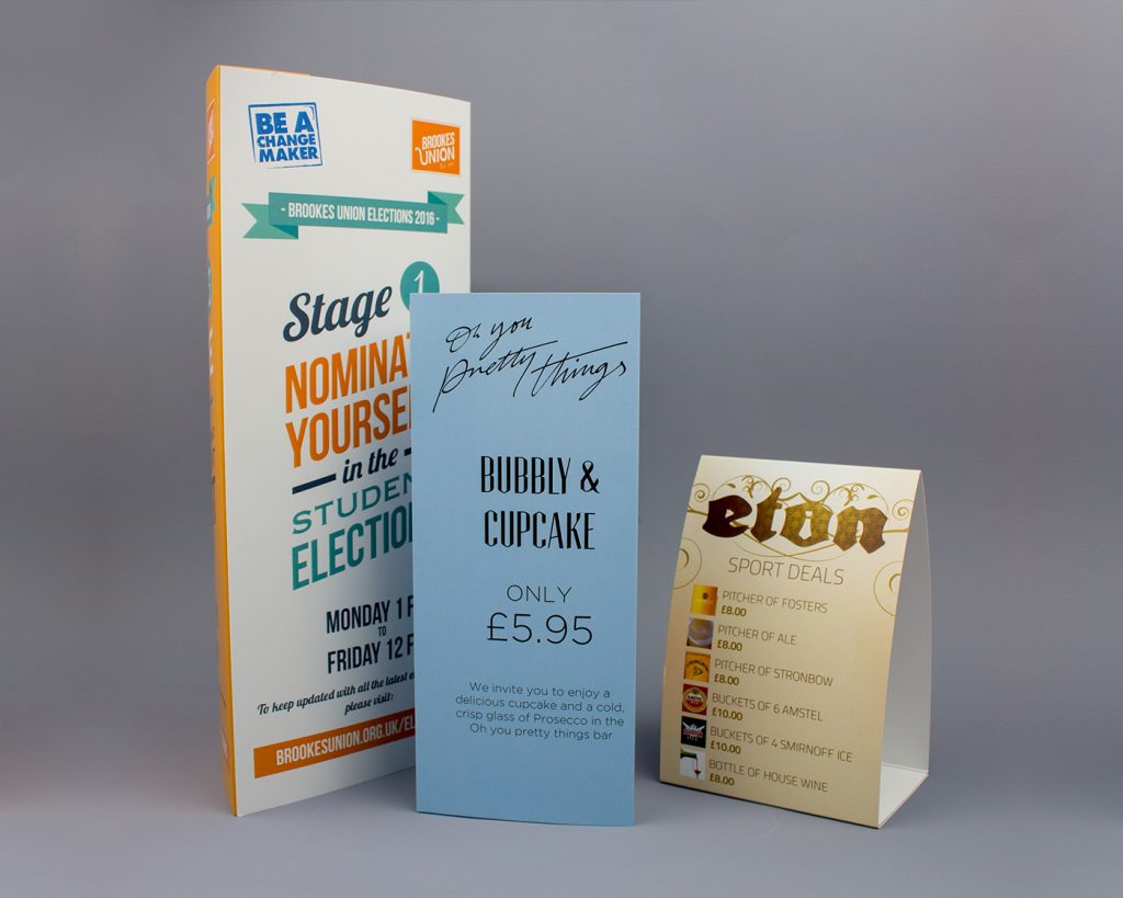 Table Tents Printing Bristol